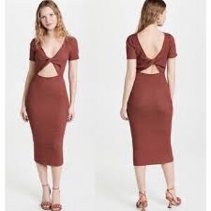 NAADAM Ribbed Reversible Twist Dress, sz S